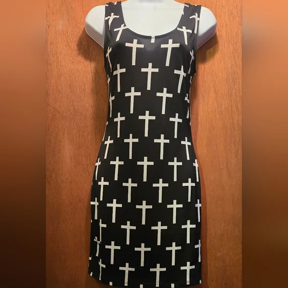 A'Gaci A'Gaci Black & White Cross Dress low back szL - Picture 2 of 7